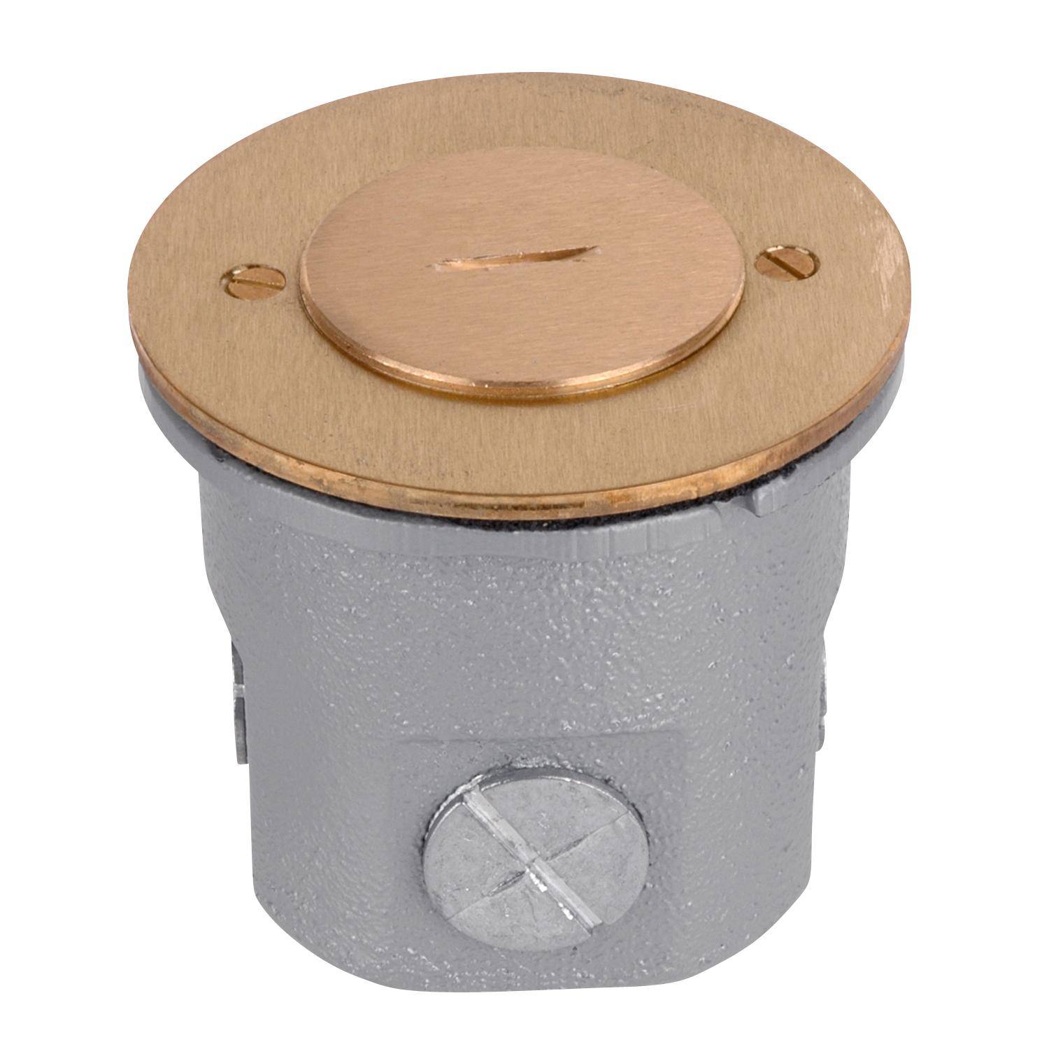 Steel City® 672-TB Flush Service Floor Box, For Use With Power or Communications/Data, Cast Iron