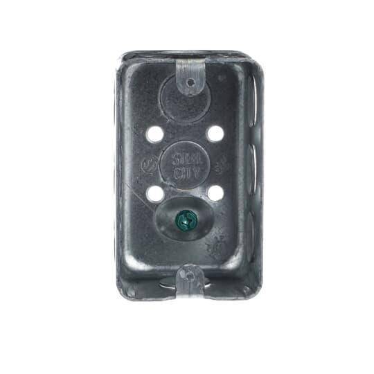 Steel City® 68361-1/2CN Drawn Construction Utility Box With Ground Screw, Steel, 17 cu-in, 1 Gang, 1 Outlet, 10 Knockouts