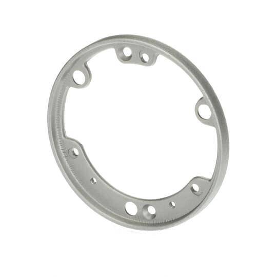 Steel City® 68PFLAL Flush Service Tile Trim Ring, For Use With 68-P Floor Box, 100 cu-in, 5-5/32 in Dia Opening 6-3/8 in Dia x 6 in D Base, 3/4 and 1 in Conduit Tapping, Aluminum