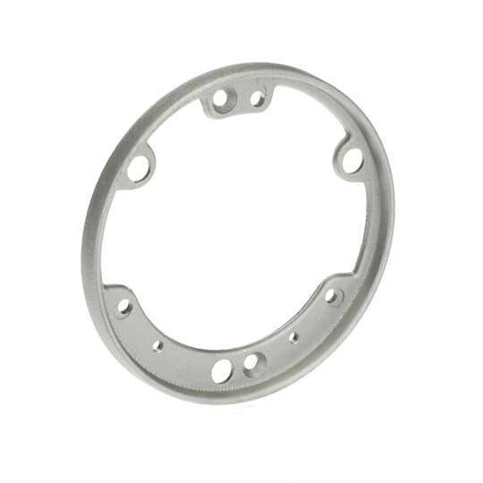 Steel City® 68PFLAL Flush Service Tile Trim Ring, For Use With 68-P Floor Box, 100 cu-in, 5-5/32 in Dia Opening 6-3/8 in Dia x 6 in D Base, 3/4 and 1 in Conduit Tapping, Aluminum