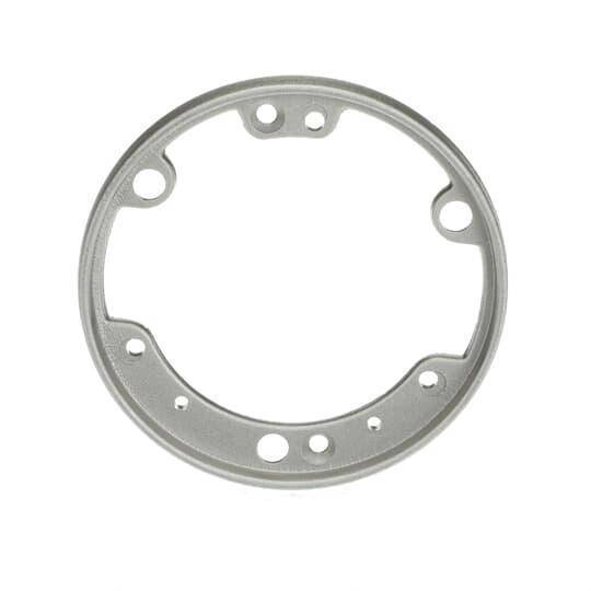 Steel City® 68PFLAL Flush Service Tile Trim Ring, For Use With 68-P Floor Box, 100 cu-in, 5-5/32 in Dia Opening 6-3/8 in Dia x 6 in D Base, 3/4 and 1 in Conduit Tapping, Aluminum