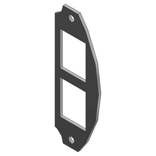 Steel City® 68P-DV-DP Flush Service Replacement Plate, For Use With 68 P Sub-Floor Outlet Box, Steel