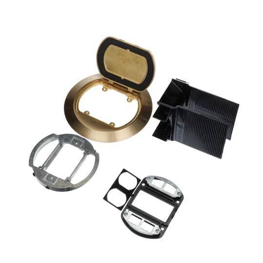 Steel City® 68P-DV-KIT-BRS Dual Voltage Flush Service Divider Kit With MopTite® Brass Cover, Steel