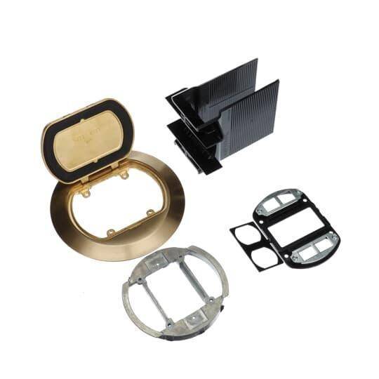 Steel City® 68P-DV-KIT-BRS Dual Voltage Flush Service Divider Kit With MopTite® Brass Cover, Steel