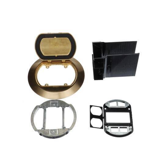 Steel City® 68P-DV-KIT-BRS Dual Voltage Flush Service Divider Kit With MopTite® Brass Cover, Steel