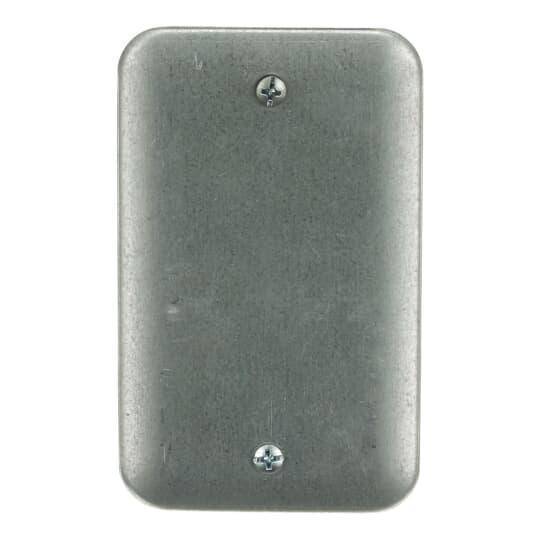 Steel City® 68-C-1 Blank Utility Box Cover, 4-1/8 in L x 2-1/2 in W, Steel