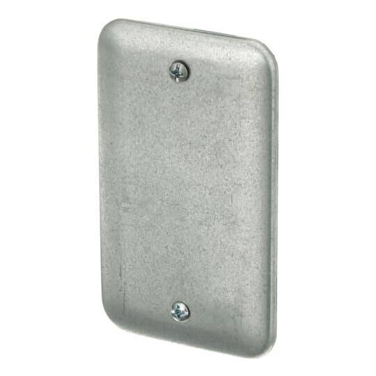 Steel City® 68-C-1 Blank Utility Box Cover, 4-1/8 in L x 2-1/2 in W, Steel