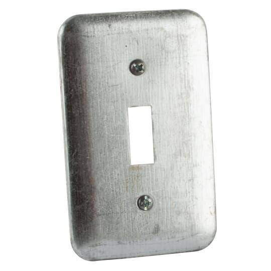 Steel City® 68-C-30 Utility Box Cover, 4-1/8 in L x 2-1/2 in W, Steel