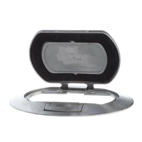Steel City® 68-HP-FC-ALM 68 Series Non-Metallic Floor Box Cover, 5-31/32 in Dia, 6 in D, Aluminum