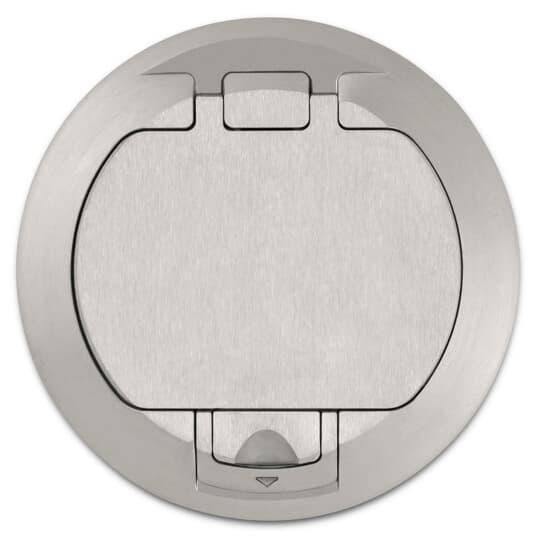 Steel City® 68-HP-FC-ALM 68 Series Non-Metallic Floor Box Cover, 5-31/32 in Dia, 6 in D, Aluminum