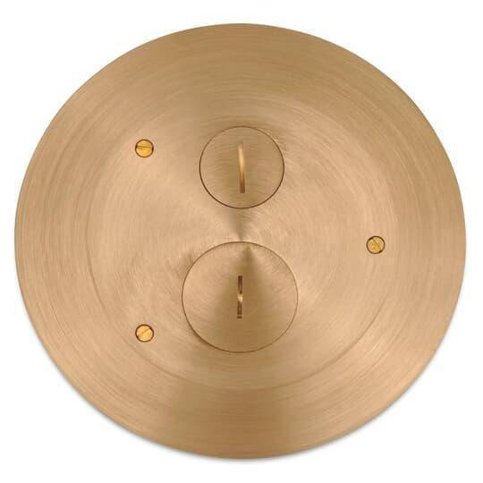 Steel City® 68-HP-FFC-BRS Dual Voltage Cover, 6 in D, Brass