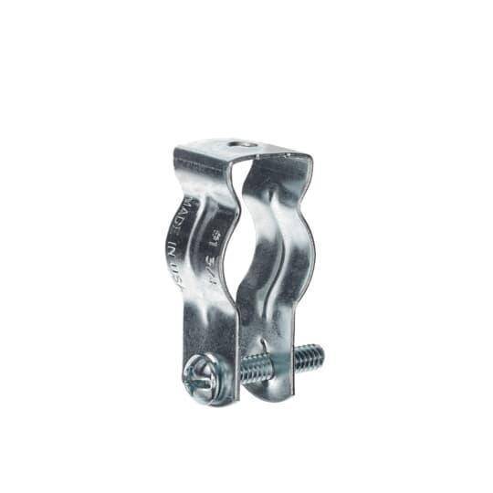 Steel City® 6H1-TB 6H-TB Conduit Hanger With Bolt, 3/4 in, For Use With 1/2 to 4 in EMT, Rigid and Pipe Conduits, Steel, Electro Galvanized