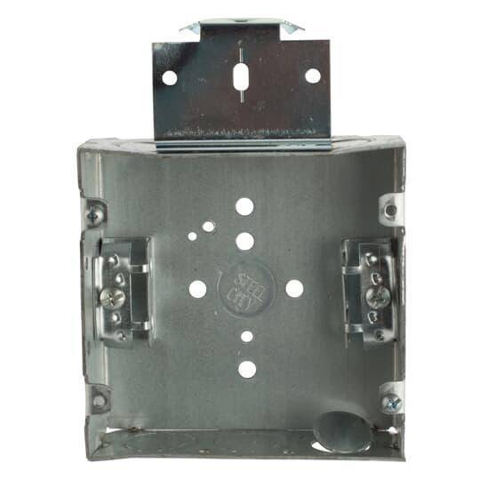 eFab™ 72151MSP Welded Square Box, Steel, 29.5 cu-in Capacity, 4-11/16 in H x 4-11/16 in W x 1-1/2 in D