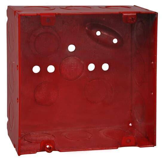 Steel City® 72171-1234RD Specialty Outlet Box, Steel, 42 cu-in Capacity, (1) Outlets, (16) Knockouts, 4-11/16 in H x 4-11/16 in W x 2-1/8 in D