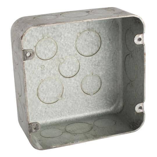 Steel City® 72171-SVT Specialty Vaportight Outlet Box, Steel, 42 cu-in Capacity, (1) Outlets, 4-11/16 in H x 4-11/16 in W x 2-1/8 in D