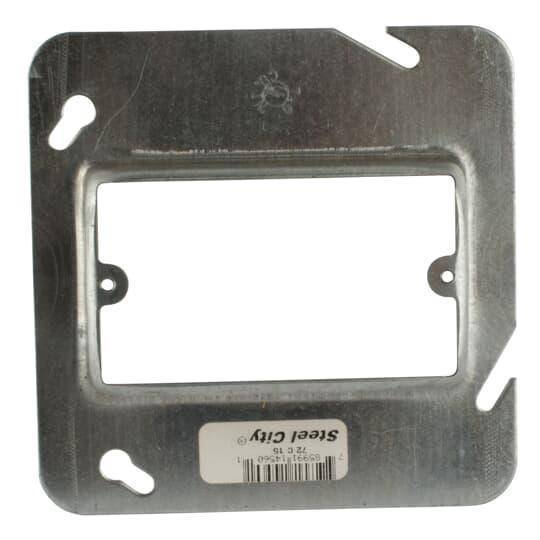 Steel City® 72-C-15 Outlet Box Cover, 4-11/16 in L x 4-11/16 in W, Steel