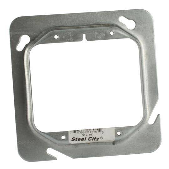 Steel City® 72-C-18 Outlet Box Cover, 4-11/16 in L x 4-11/16 in W, Steel