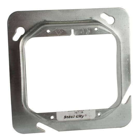 Steel City® 72-C-19 Outlet Box Cover, 4-11/16 in L x 4-11/16 in W, Steel