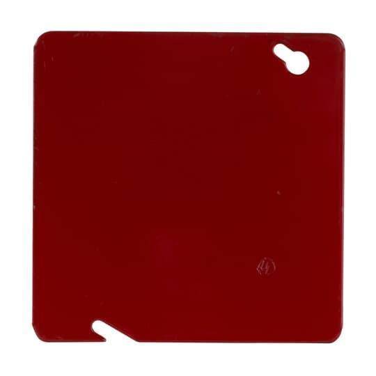 Steel City® 72-C-1RD Outlet Box Cover, 4-11/16 in L x 4-11/16 in W, Blank/Flat Cover, Steel