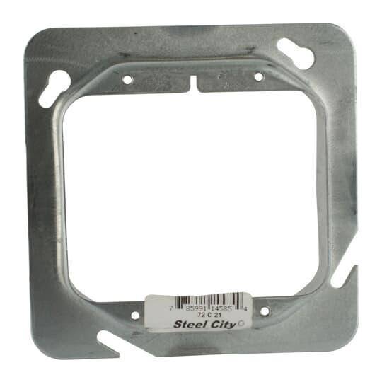 Steel City® 72-C-21 Outlet Box Cover, 4-11/16 in L x 4-11/16 in W, Steel