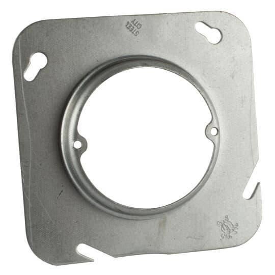 Steel City® 72-C-3-1 Outlet Box Cover, 4-11/16 in L x 4-11/16 in W, Blank Cover, Steel