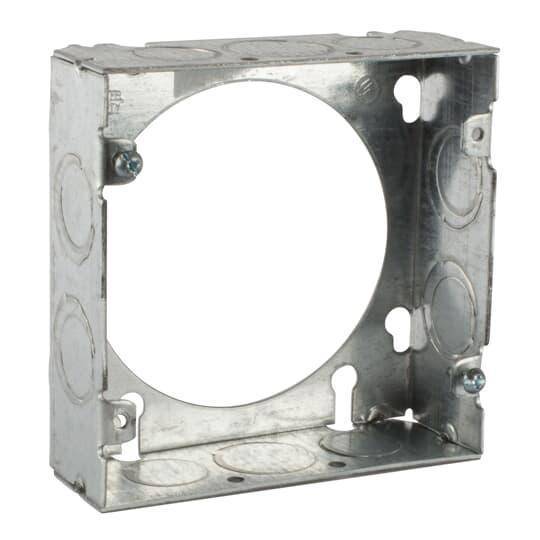 Steel City® 731711234-25R 1-Outlet Extension Ring, 4-11/16 in L x 4-11/16 in W x 2-1/8 in D, Steel