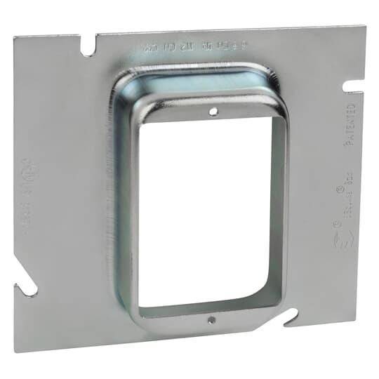 Steel City® 82C-1G-1 1-Outlet Device Extension Ring, 1 Gang, 5 in L x 5 in W, Steel