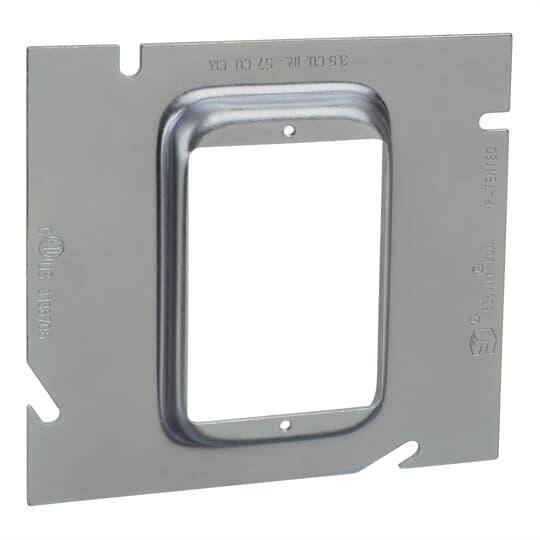 Steel City® 82C-1G-1/2 1-Outlet Device Extension Ring, 1 Gang, 5 in L x 5 in W, Steel