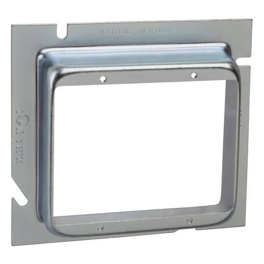Steel City® 82C-2G-1 2-Outlet Device Extension Ring, 2 Gangs, 5 in L x 5 in W, Steel