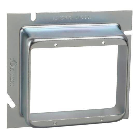 Steel City® 82C-2G-1-1/4 2-Outlet Device Extension Ring, 2 Gangs, 5 in L x 5 in W, Steel