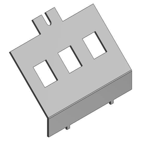 Steel City® AFD-2-3RJ Data Panel Cover, For Use With AFM-2 Series Access Floor Module, Steel
