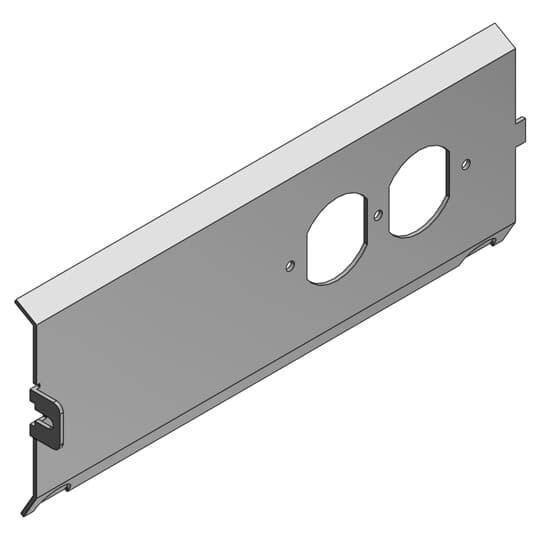 Steel City® AFD-6A Single/Duplex Receptacle Data Panel Cover, For Use With AFM-6 Series Access Floor Module, Steel