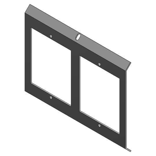 Steel City® AFD-6V-2F Data Panel, For Use With AFM-6V Series Access Floor Module, Steel