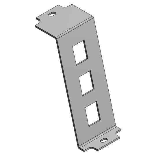 Steel City® AFD-8-3RJ Data Panel, 4-17/64 in L, For Use With AFM-8 Series Access Floor Module, Steel