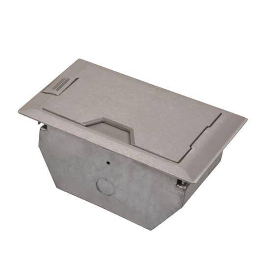 Steel City® AFM-2-ALM 2-Compartment Raised Access Floor Module With Aluminum Cover, 2 Gangs, Steel