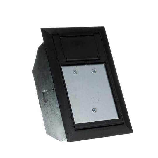 Steel City® AFM-2-BLK 2-Compartment Raised Access Floor Module With Black Non-Metallic Cover, (6, Steel