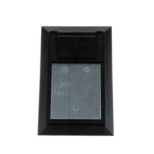 Steel City® AFM-2-BLK 2-Compartment Raised Access Floor Module With Black Non-Metallic Cover, (6, Steel