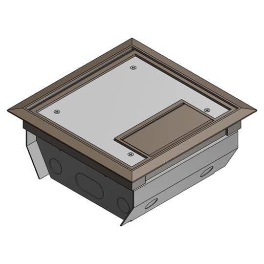 Steel City® AFM-4-BRN 3-Compartment Raised Access Floor Module, Steel