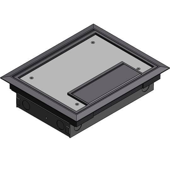 Steel City® AFM-6S2-GRY 4-Compartment Raised Access Floor Module With Gray Cover, Steel
