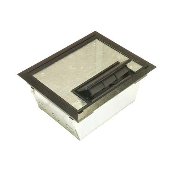 Steel City® AFM-6-BLK 3-Compartment Raised Access Floor Module With Black MopTite™ Cover, 6 Gangs, (6, Steel