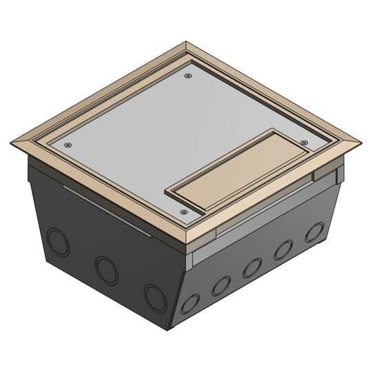 Steel City® AFM-8-BGE 10-Compartment Raised Access Floor Module With Beige Cover, 10 Gangs, Steel