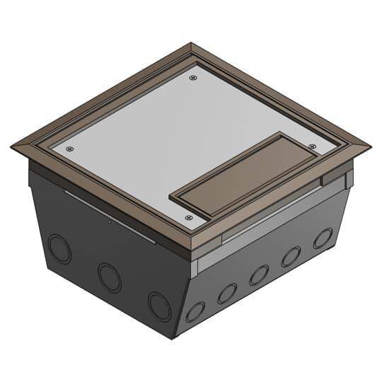 Steel City® AFM-8-BRN 10-Compartment Raised Access Floor Module With Brown Cover, Steel