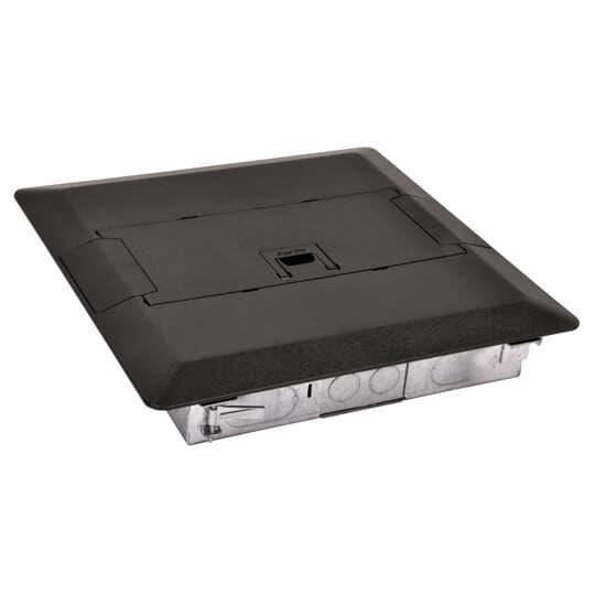 Steel City® AFM-FAS-C-BLK Floor Box Cover, 12-1/2 in L x 12-1/2 in D, Polycarbonate