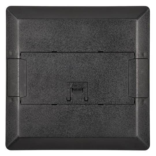 Steel City® AFM-FAS-C-BLK Floor Box Cover, 12-1/2 in L x 12-1/2 in D, Polycarbonate