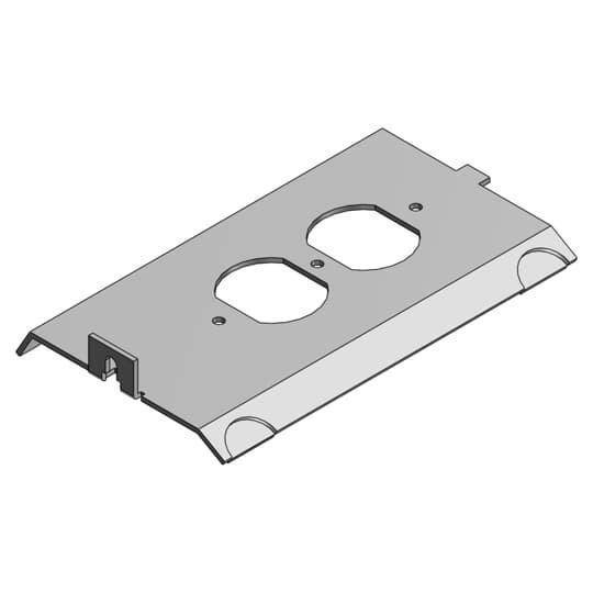 Steel City® AFP-6A60 60 deg Sloped Single Duplex Power Panel, 8-15/16 in L, Steel