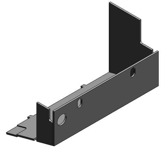 Steel City® AFP-6S2-BR Blank Right Power Panel, 4-1/4 in L, Steel