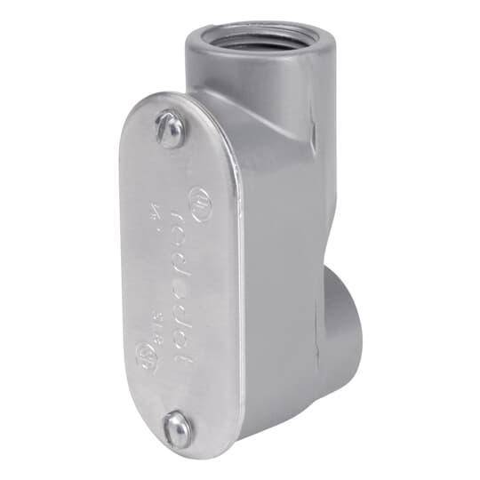 Red Dot® ASLB-1 Type LB Service Entrance Body With Cover, Gasket, (2) 1/2 in Hub, Die Cast Aluminum, Lacquered