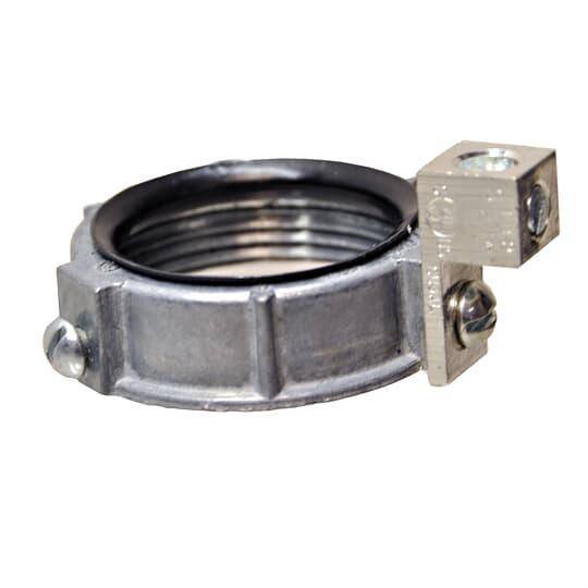 Steel City® BG801A Insulated Grounding Bushing, 3/4 in Trade, 6 AWG Wire Min, 14 AWG Wire Max, 1-1/32 in Dia, Die Cast Zinc