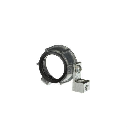 Steel City® BG803A Insulated Grounding Bushing With Aluminum Lug, 1 in Trade, 14 AWG Wire Min, 6 AWG Wire Max, Die Cast Zinc