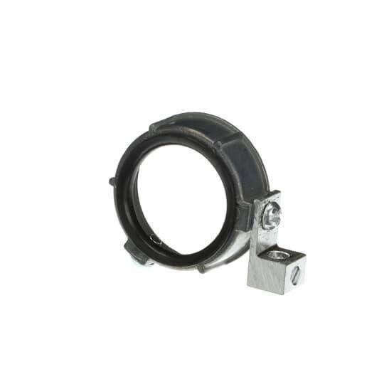 Steel City® BG804A Insulated Grounding Bushing, 1-1/4 in Trade, 2 AWG Wire Min, 14 AWG Wire Max, 1-15/16 in Dia, Die Cast Zinc